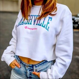 Nashville Champion Cropped Sweatshirt